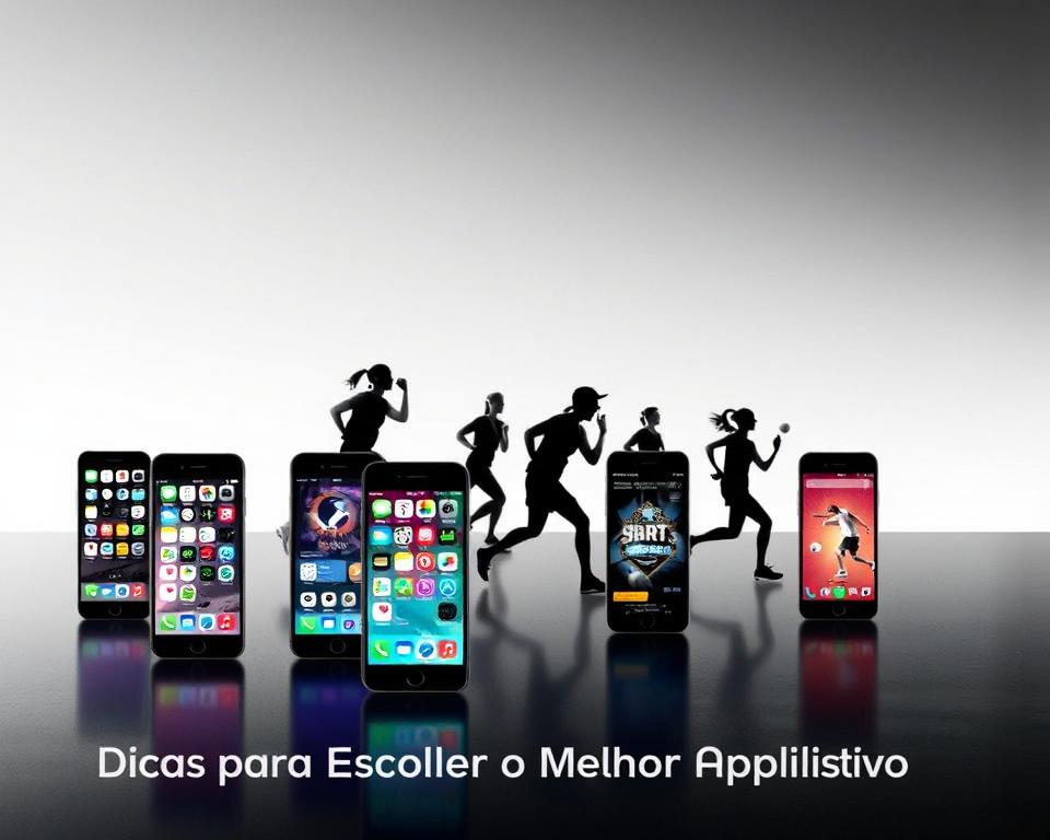 selection of apps for sports seleção de aplicativos para esportes