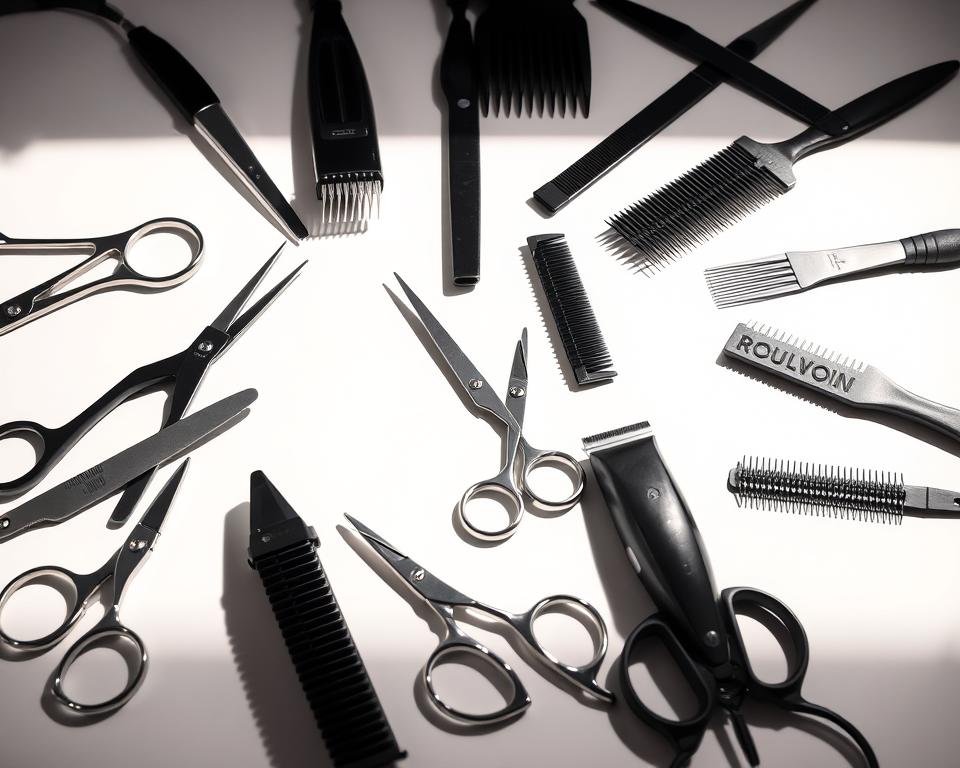 ferramentas de edição de cabelo