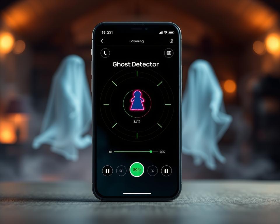 interface do aplicativo detector de fantasmas interface do aplicativo detector de fantasmas