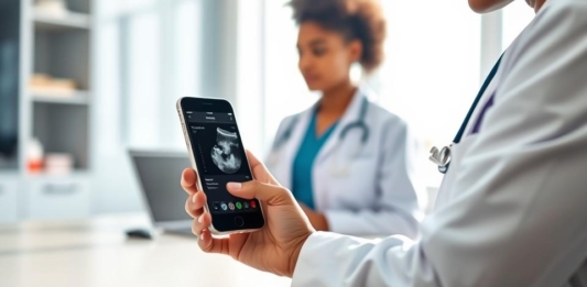 Aplicativo de ultrassom para celular