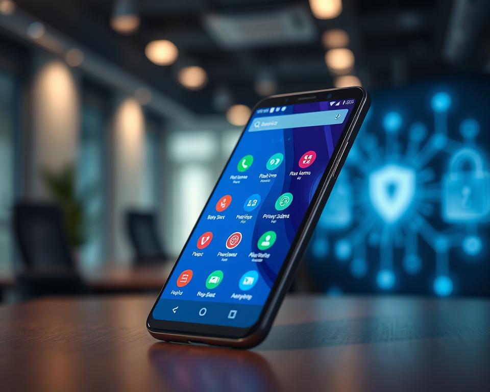 Interface de aplicativo de segurança Android