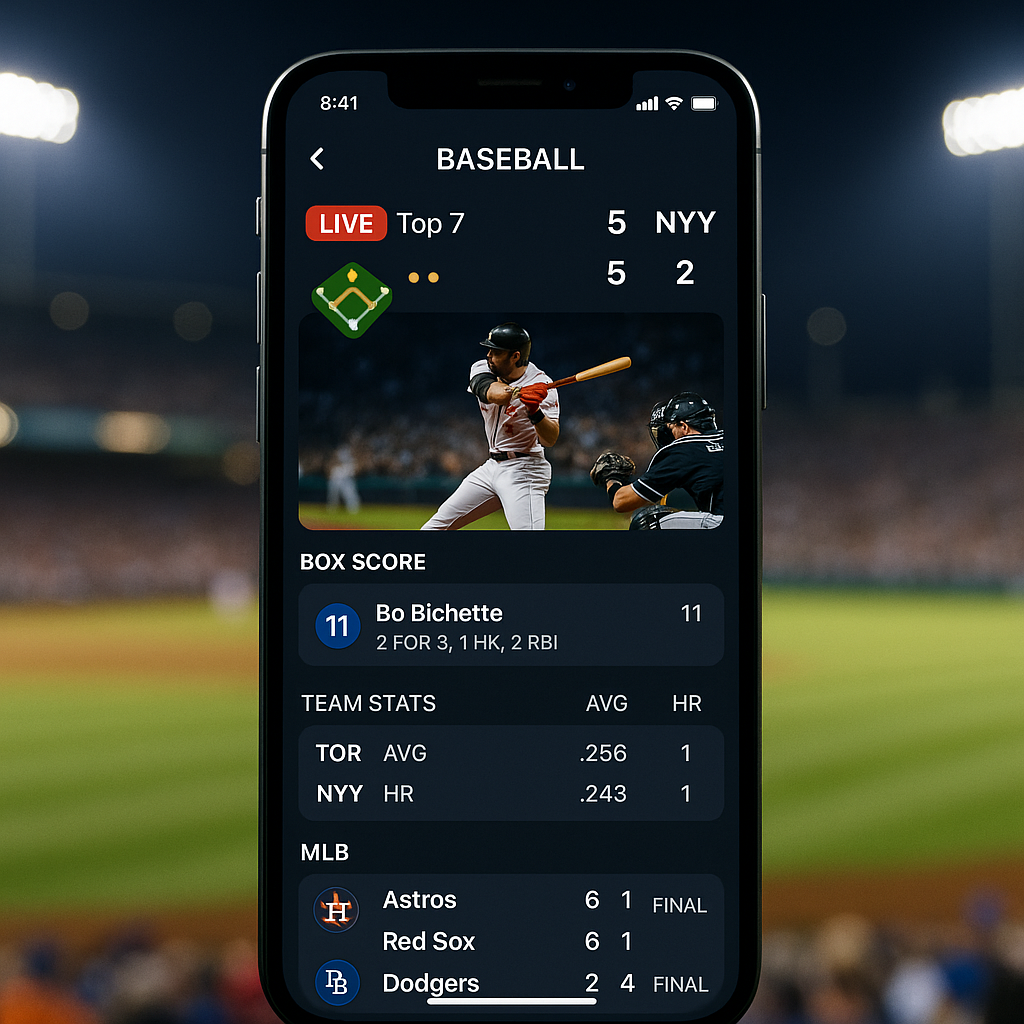 Como acompanhar jogos de MLB em tempo real pelo celular
